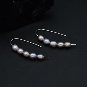 silver pearl earrings